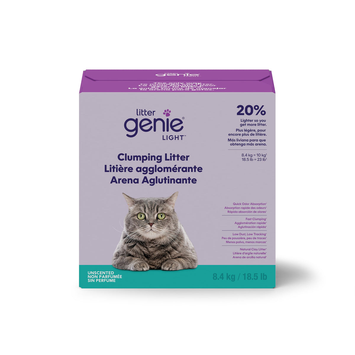 Light Clumping Cat Litter 18.5 lb Unscented Low Dust N311390