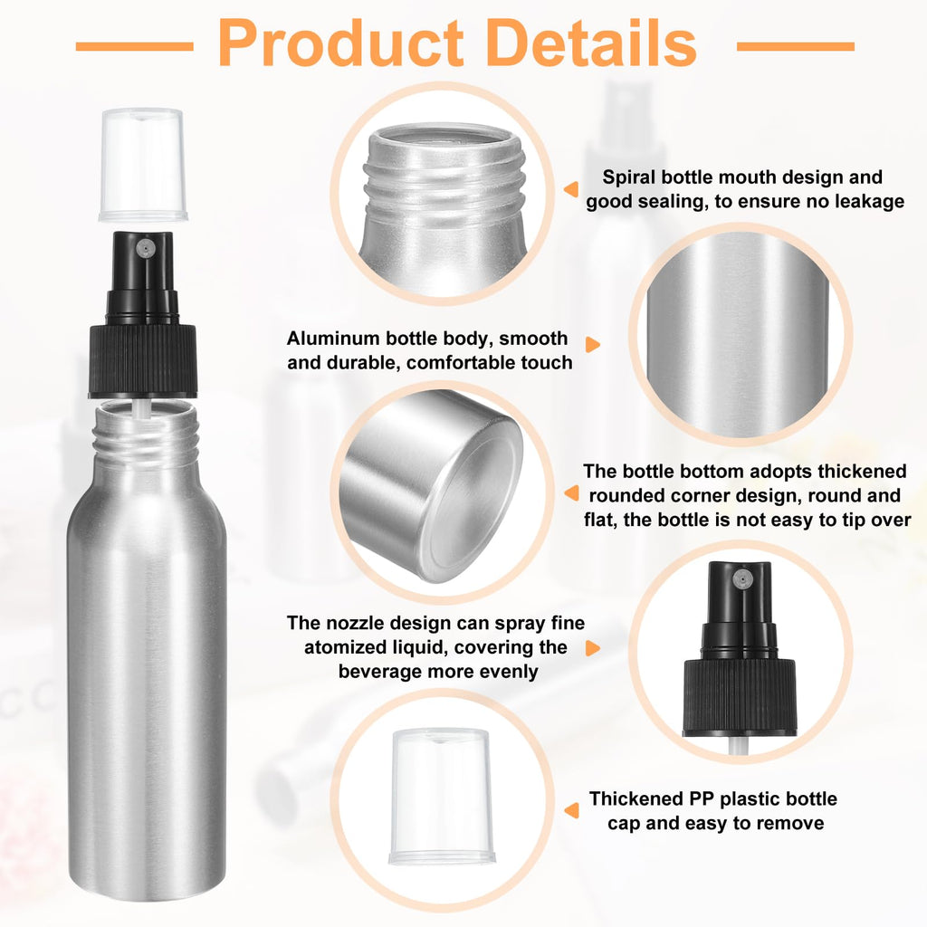 80ml Aluminum Fine Mist Spray Bottles O16684