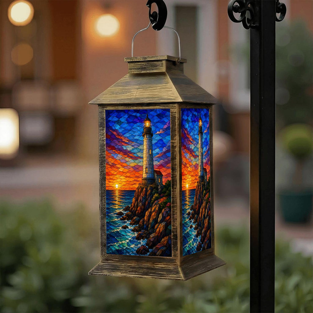 Waterproof Mosaic LED Solar Lantern V5538