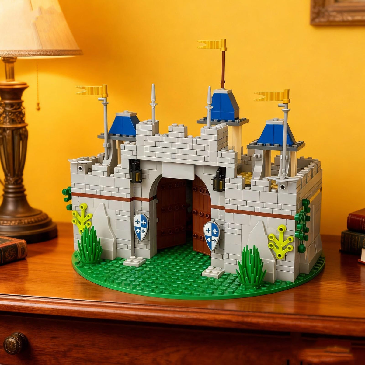 Medieval Knight Castle Building Blocks Set with 12 Knights Figures K2608