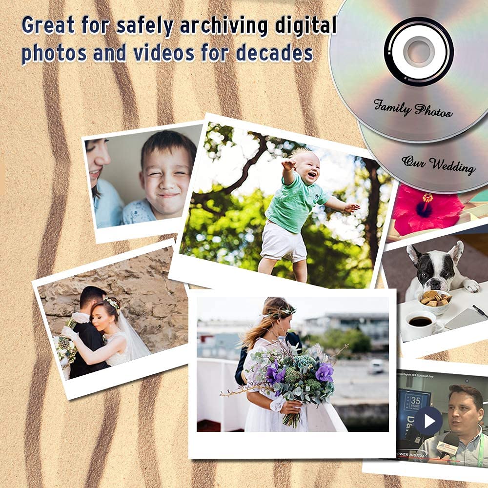 50GB BD-R DL White Inkjet Printable Blu-ray Double Layer Recordable Media 50-Disc Spindle W7781