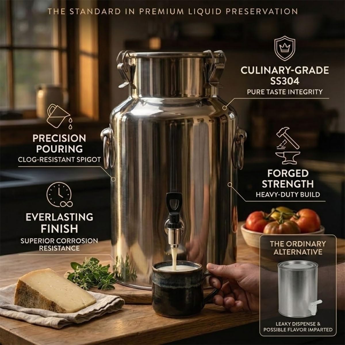 Stainless Steel Beverage Dispenser with Faucet M2473
