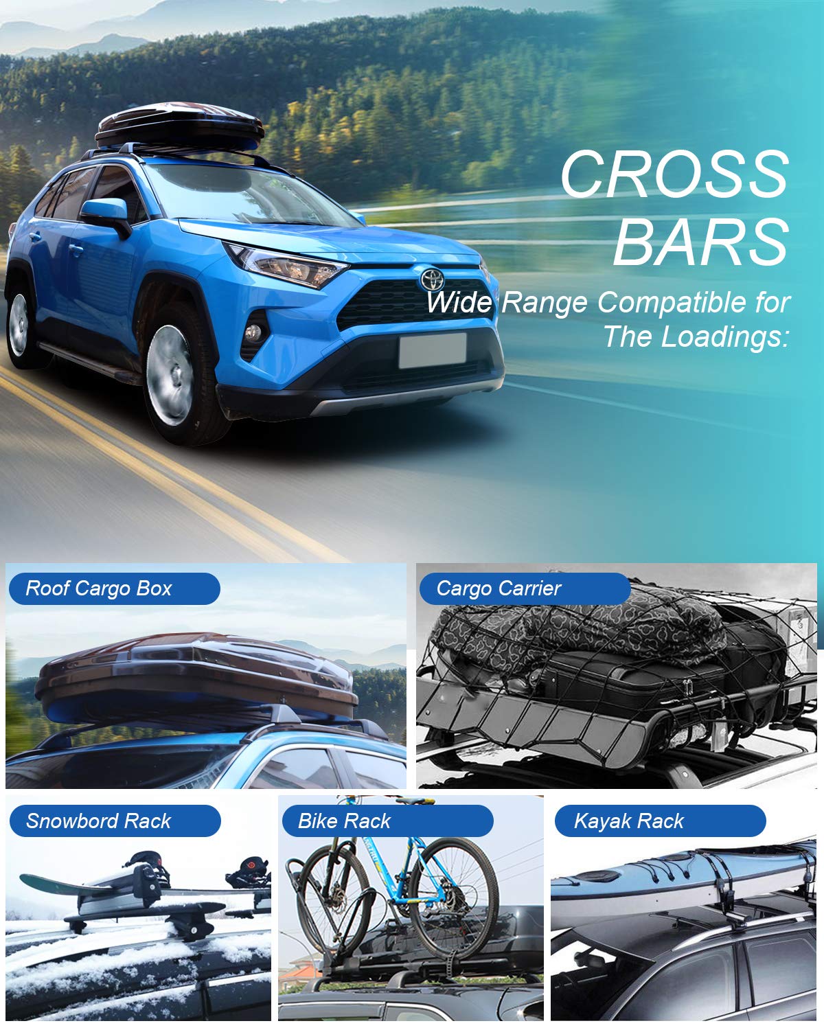 Lockable 260lbs Roof Rack Crossbar E187922