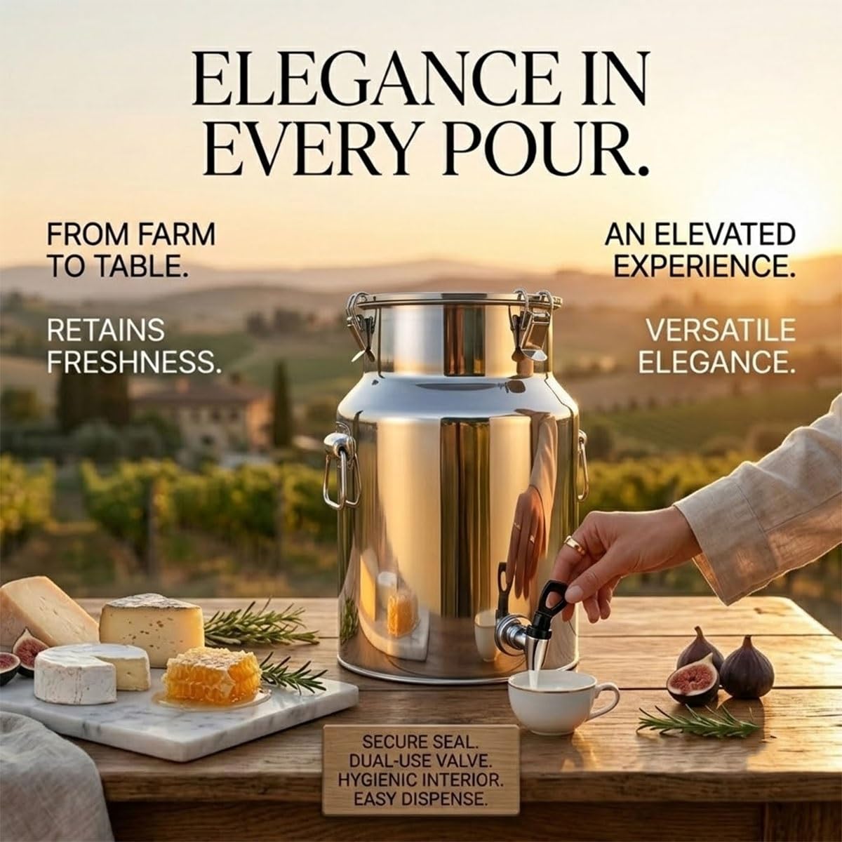 Stainless Steel Beverage Dispenser with Faucet M2473