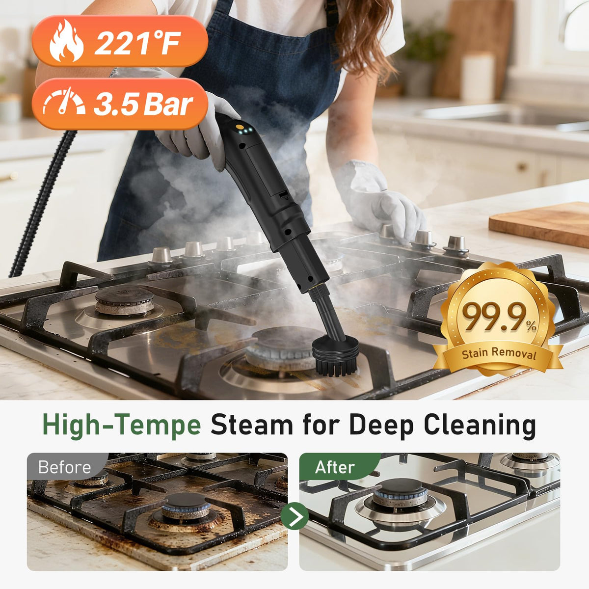 2500W Steam Mop Cleaner with 37 Accessories O7847