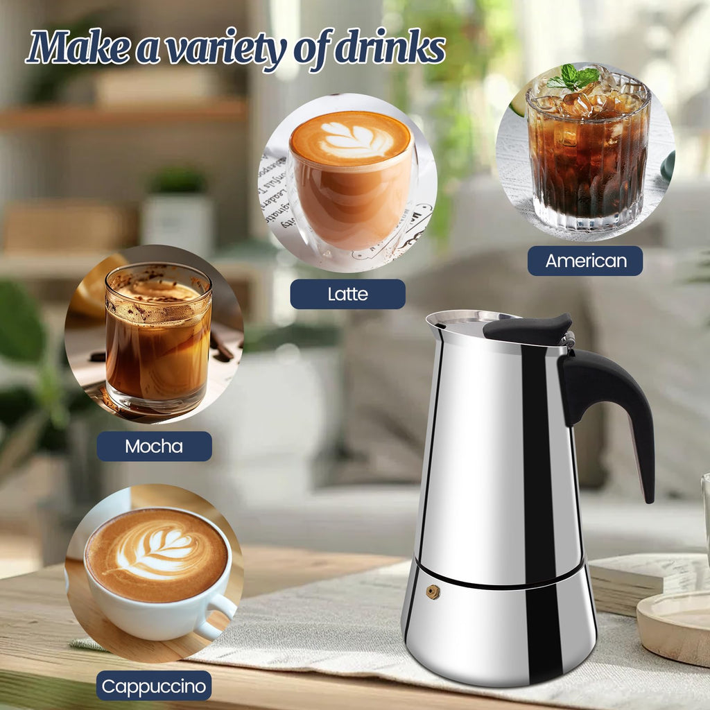 12 Cup Stainless Steel Moka Pot K293