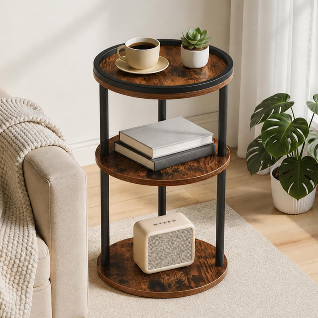 Small Round 3-Tier Side Table E197