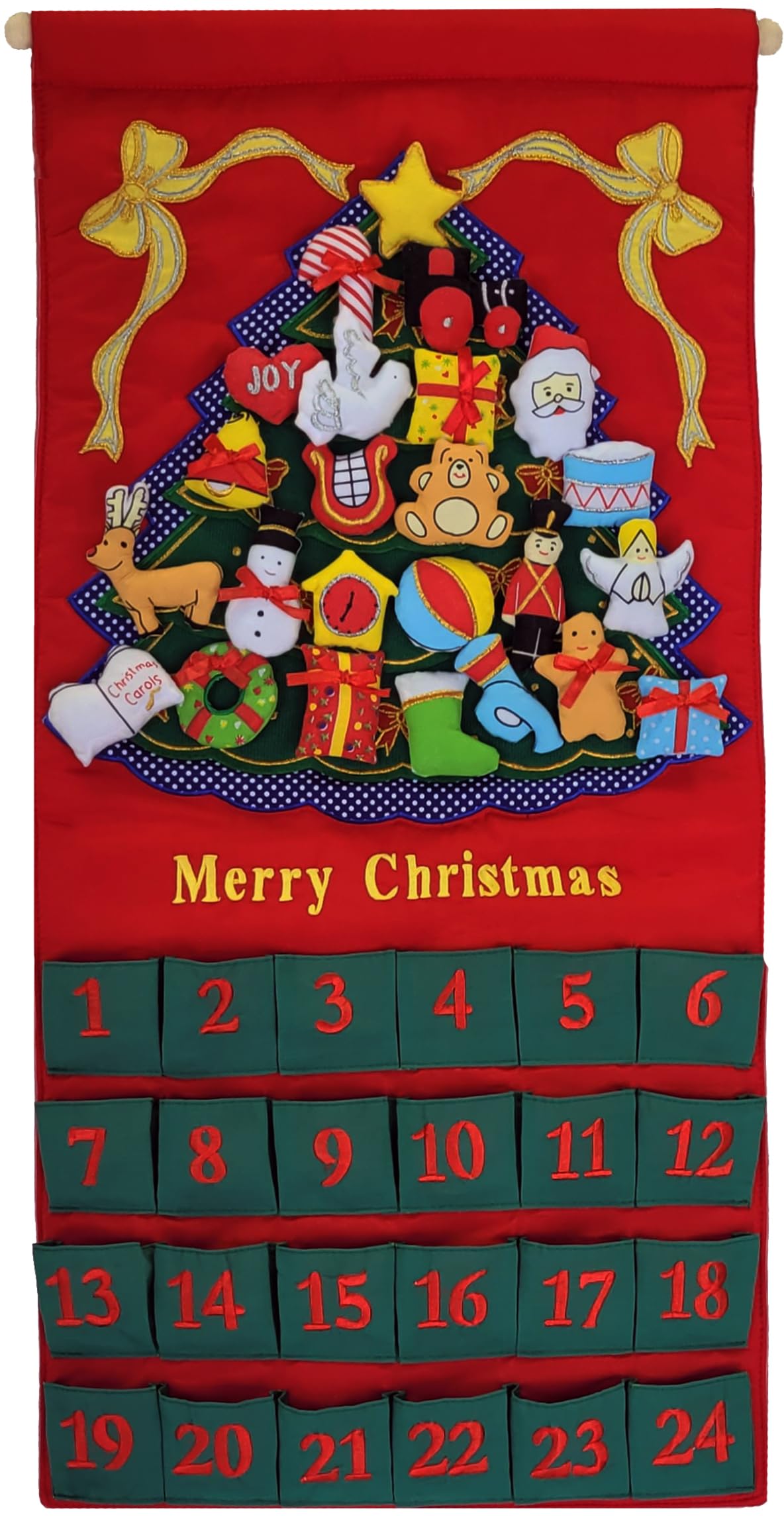 Christmas Advent Calendar with 24 Cloth Ornaments C236902