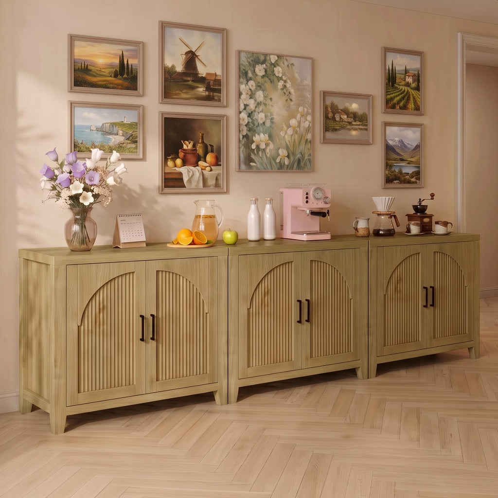 37" Fluted Sideboard Buffet Cabinet with Storage B574384