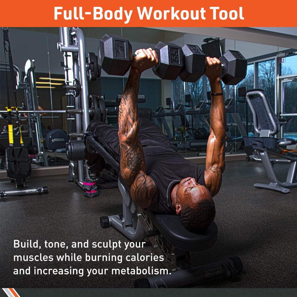 Rubber Encased Hex Dumbbell Pair J302201