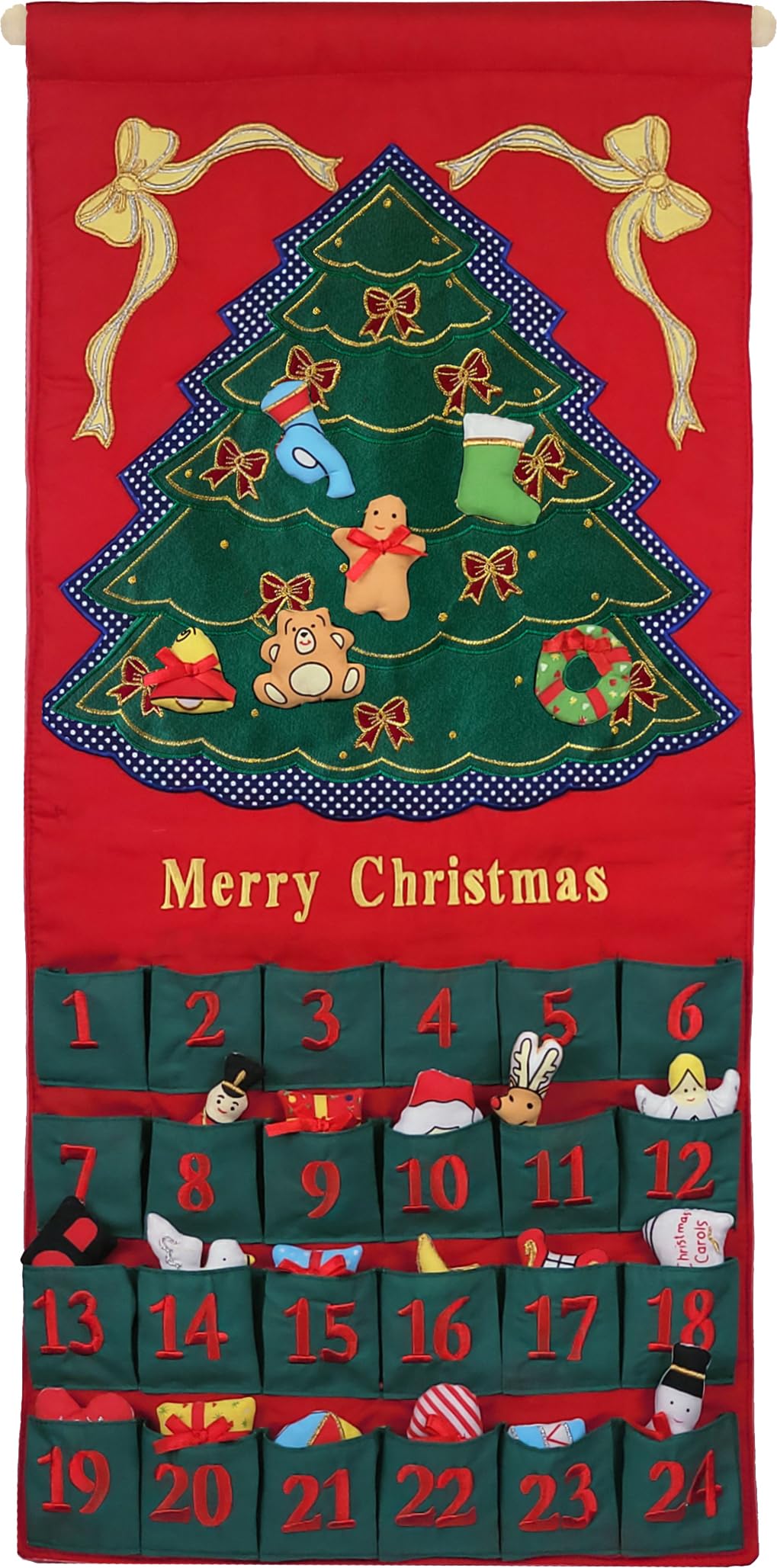 Christmas Advent Calendar with 24 Cloth Ornaments C236902