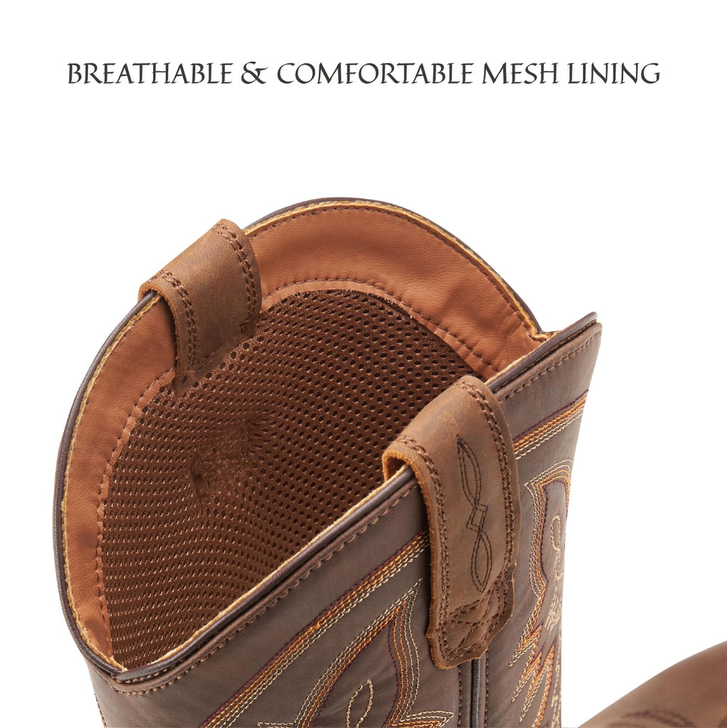 Western Cowboy Boots Square Toe with Embroidery Q738