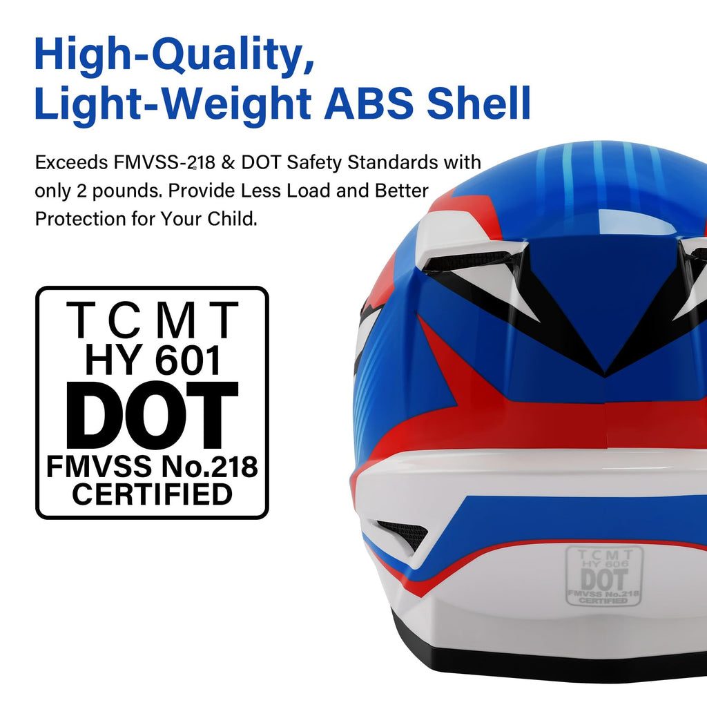 Youth Kids DOT Approved Full Face Motocross Helmet Y9524