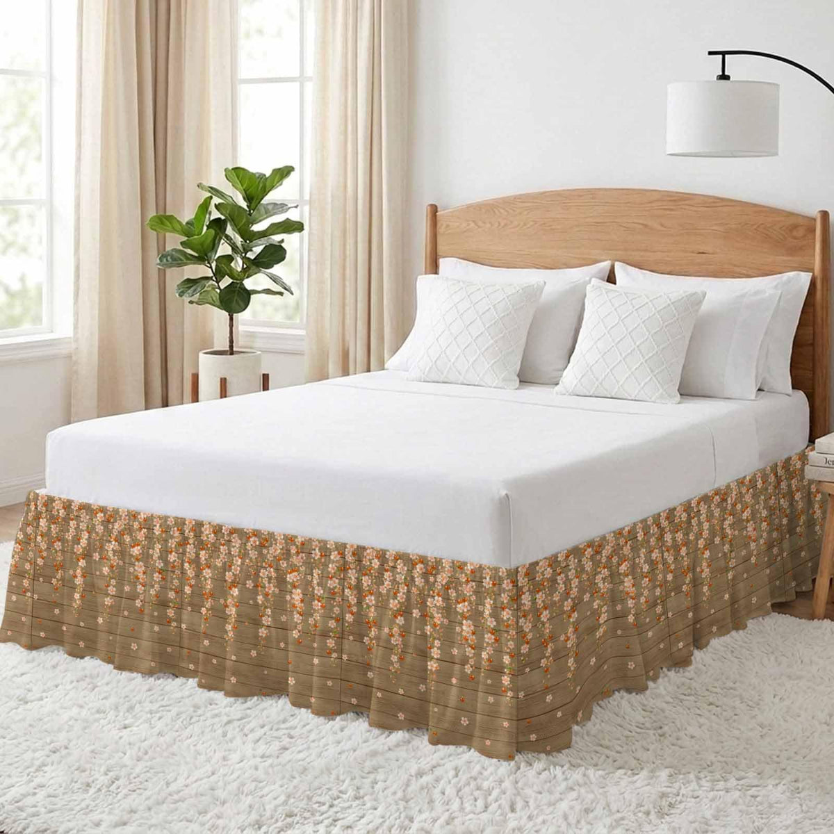 Ruffle Wrap Around Bed Skirt California King 18" Drop W980121