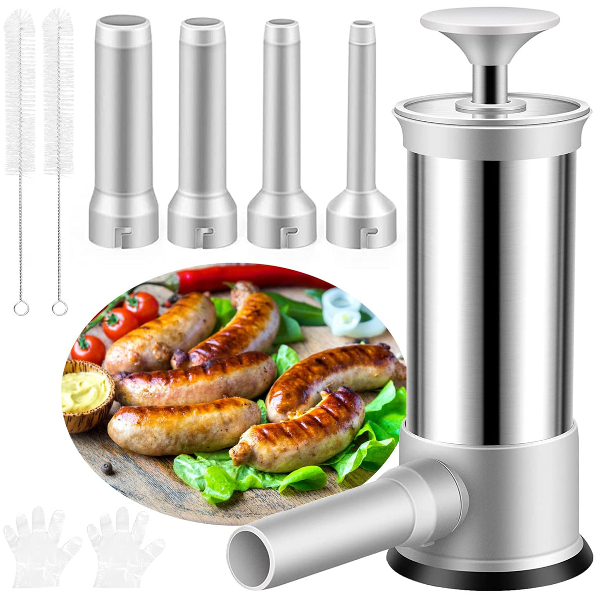 Vertical Stainless Steel Sausage Stuffer 2.2LBS B430279