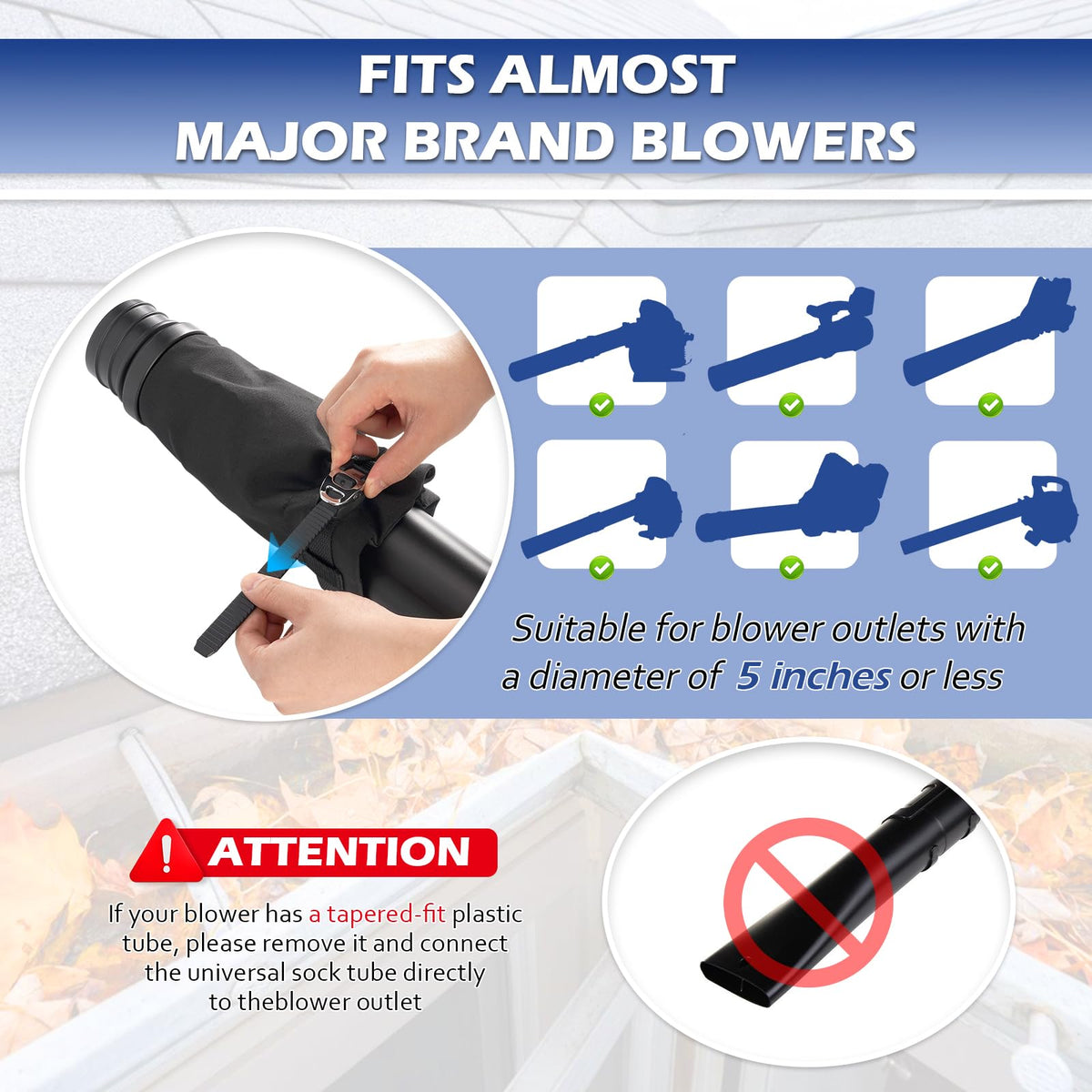 Universal Gutter Cleaning Tools for Leaf Blowers Q928
