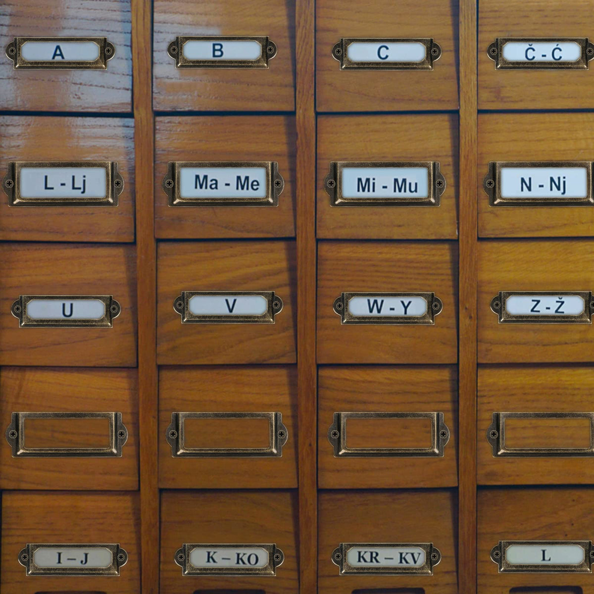 60 Pcs Metal Label Holders, 3 Sizes F752