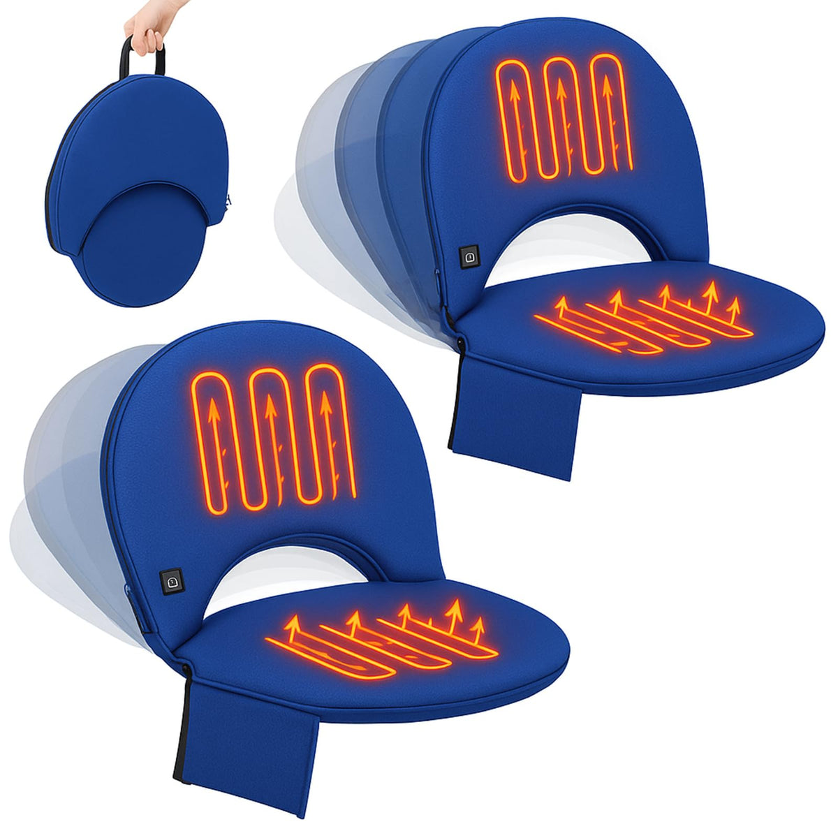 Heated Stadium Seat Cushion with Back Support U570828