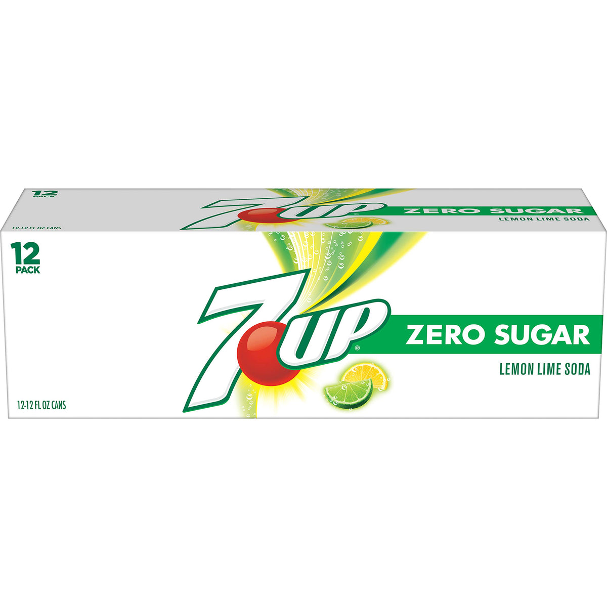 Zero Sugar 7-Up Soda, 12 Oz (Pack of 24) T27712