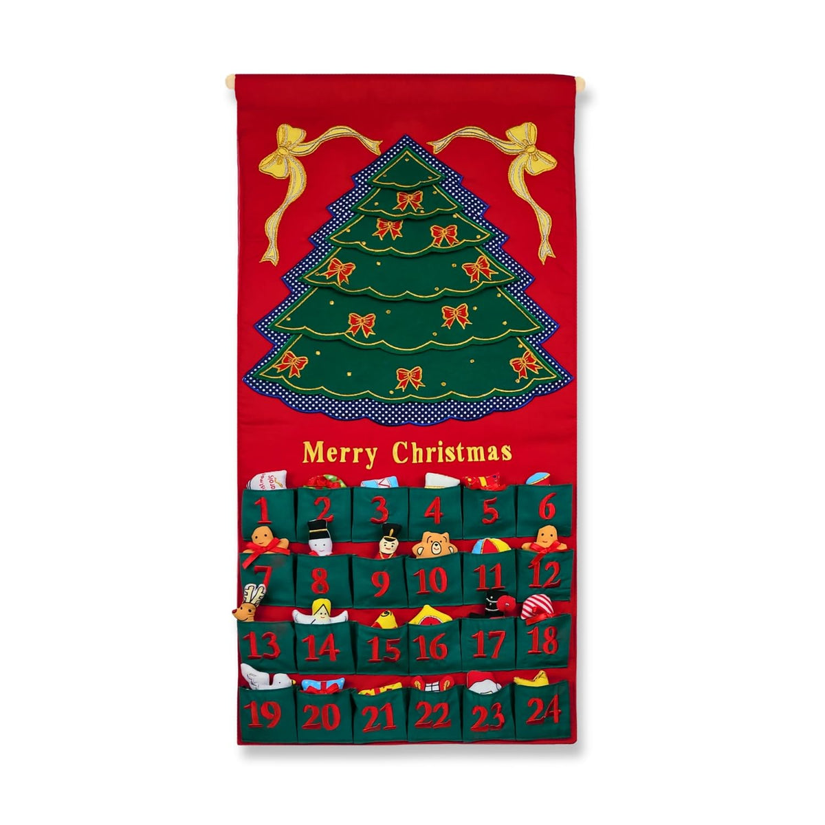 Christmas Advent Calendar with 24 Cloth Ornaments C236902