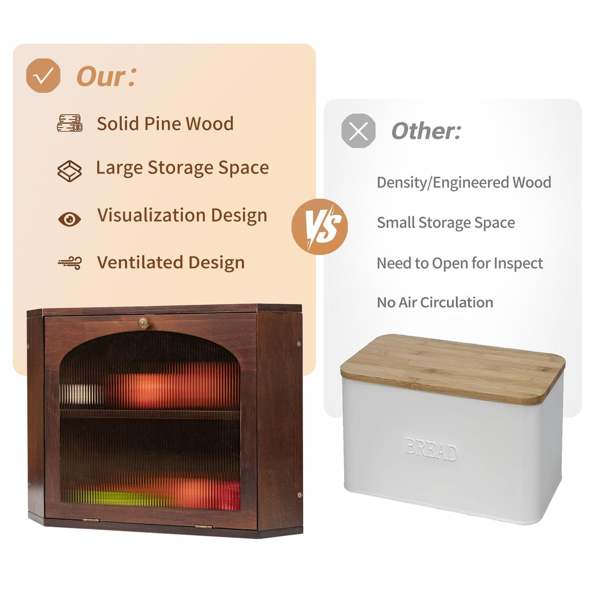 Wood Bread Box C469
