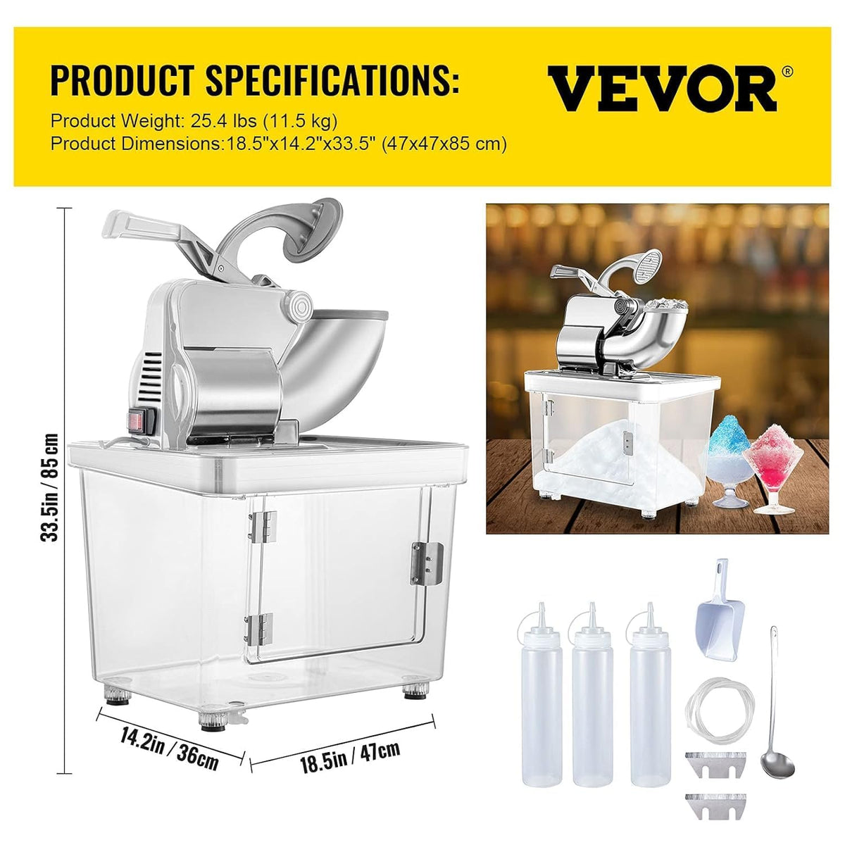110V 300W Stainless Steel Electric Ice Crusher X86643