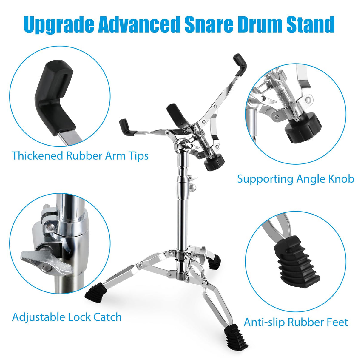 Height Adjustable Double Braced Snare Drum Stand W98088
