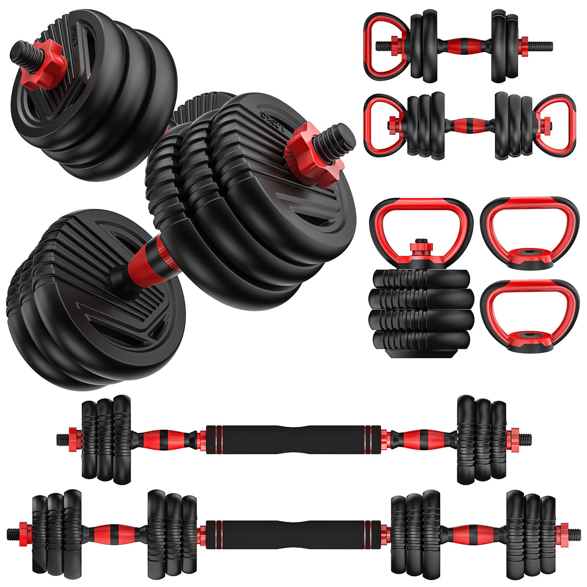 Adjustable Dumbbell Set 4 in 1 Free Weights H996241