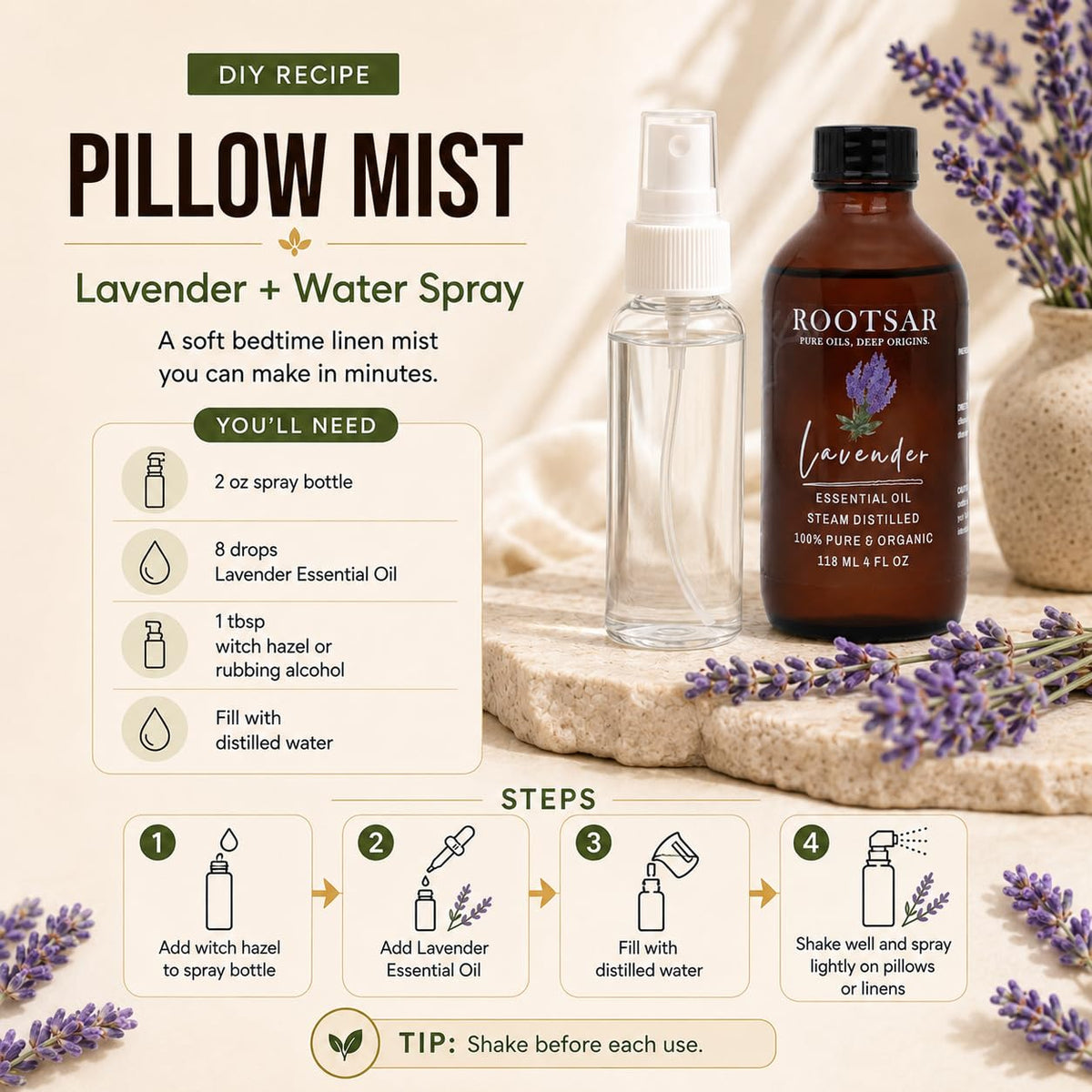 Pure Lavender Essential Oil 4 fl oz U669289