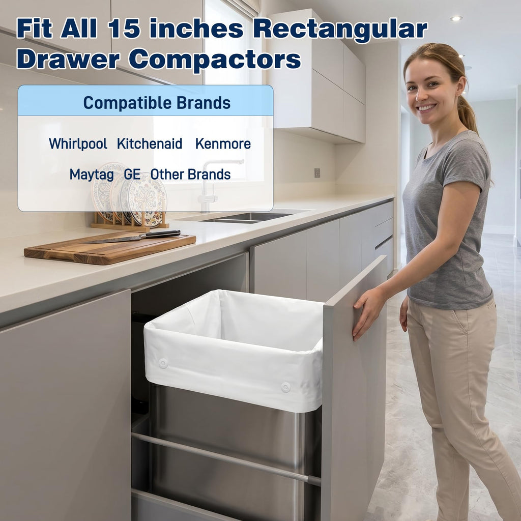 60-pack Trash Compactor Bags with Pre-punched Holes V48599