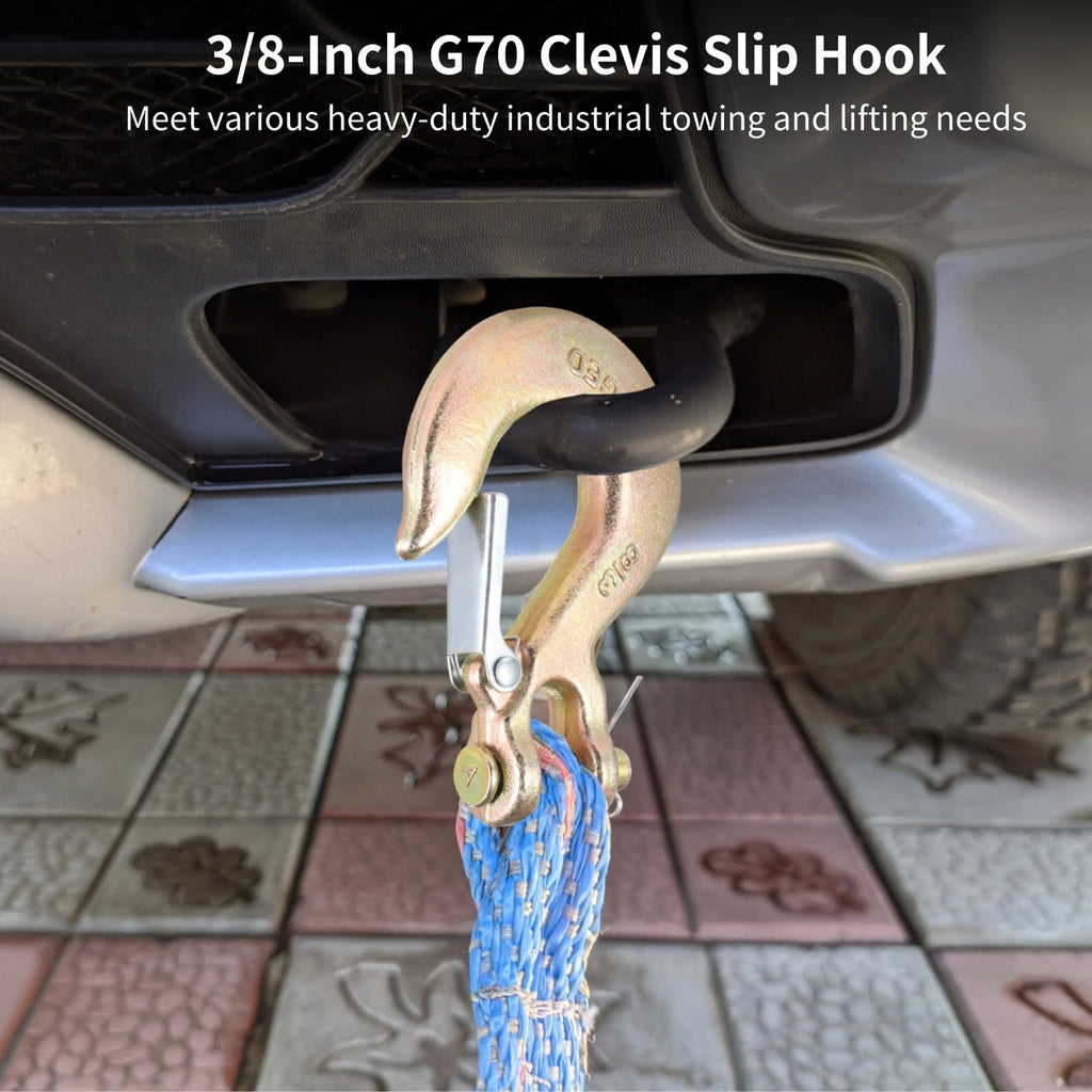 4-Pack 3/8-Inch Clevis Slip Hooks with Safety Latch L275