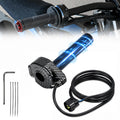 Electric Dirt Bike Twist Throttle Metal Housing Ribbed Grip 3 Pin Sealed Connector S12749
