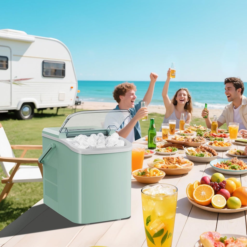 Portable Countertop Ice Maker with Basket & Scoop, 2 Cube Sizes M128694