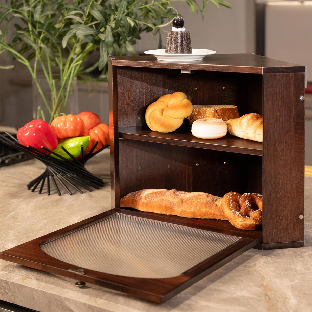 Wood Bread Box C469