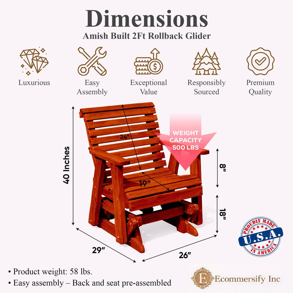 Cedar Wood Glider Chair T910282