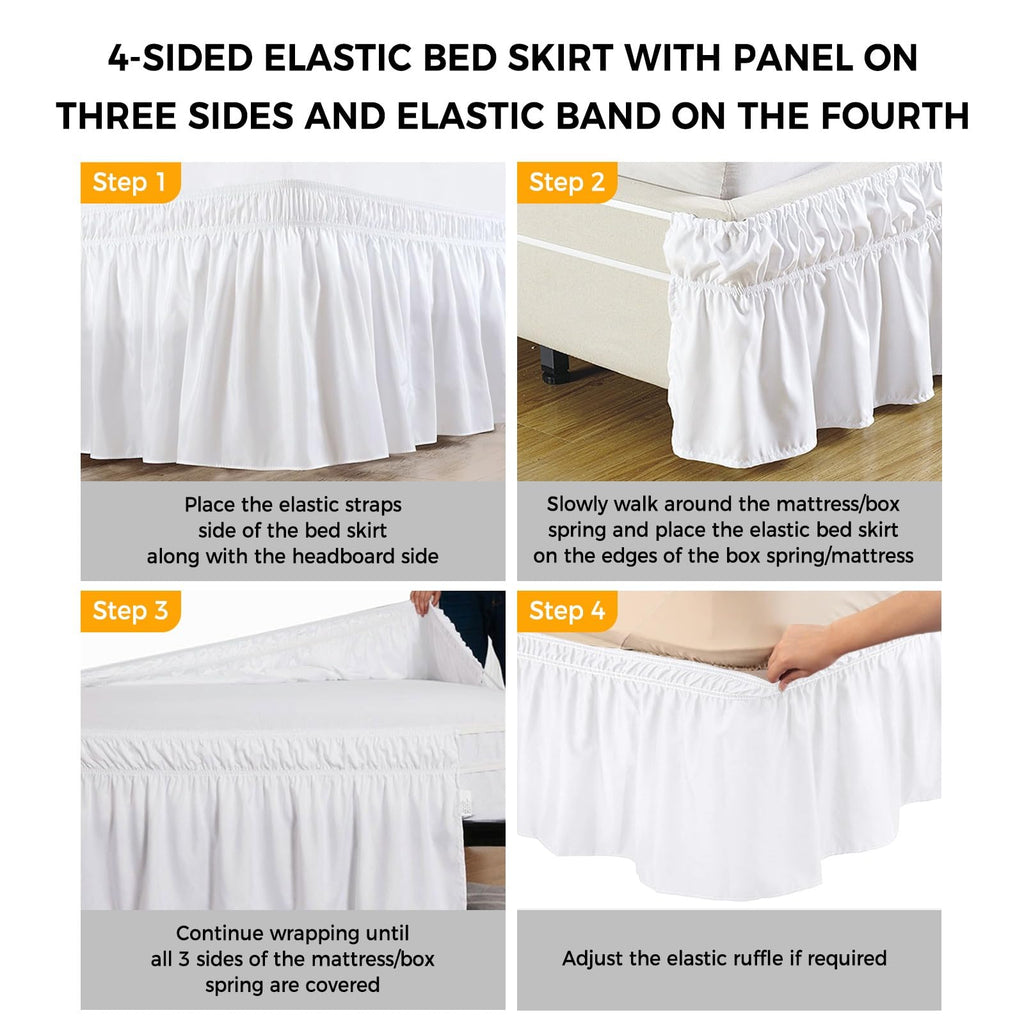 Ruffle Wrap Around Bed Skirt California King 18" Drop W980121