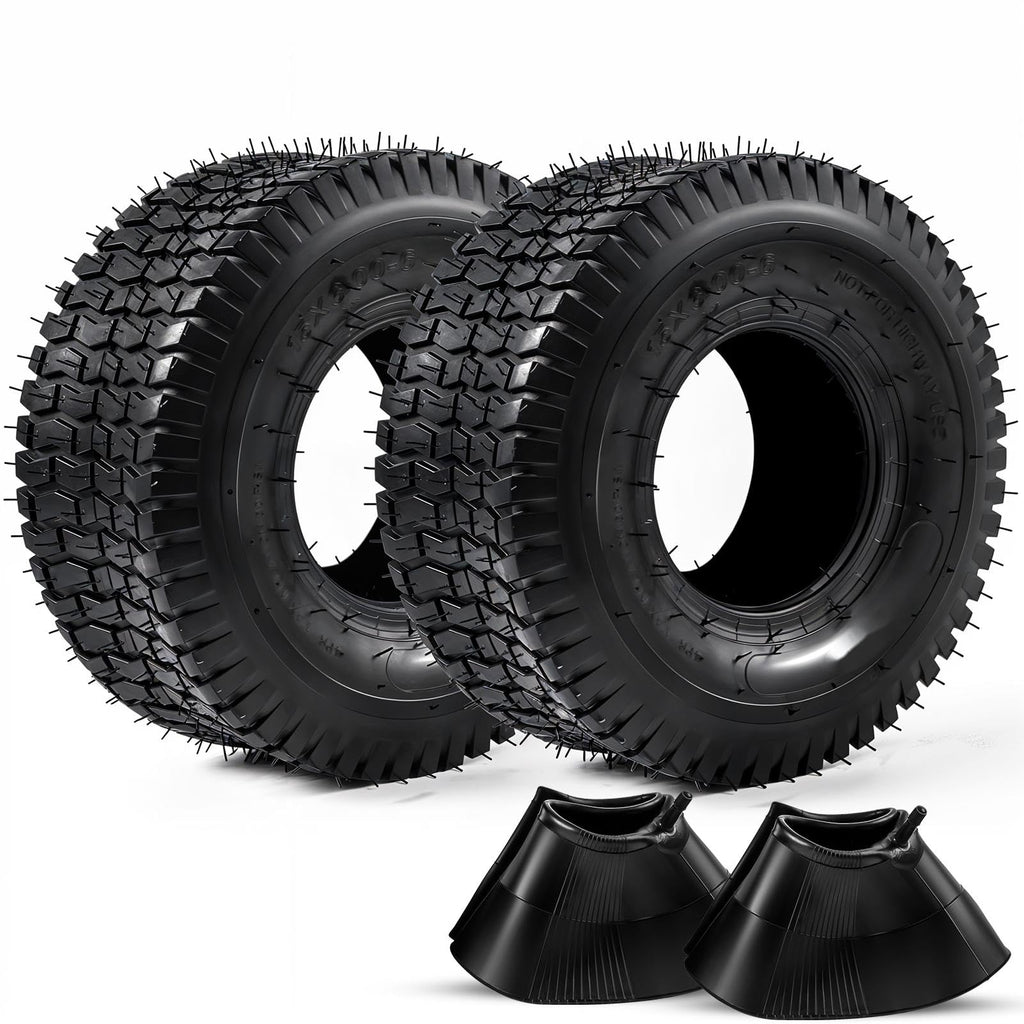 15x6.00-6 Lawn Mower Tire and Inner Tube 2PCS A7942