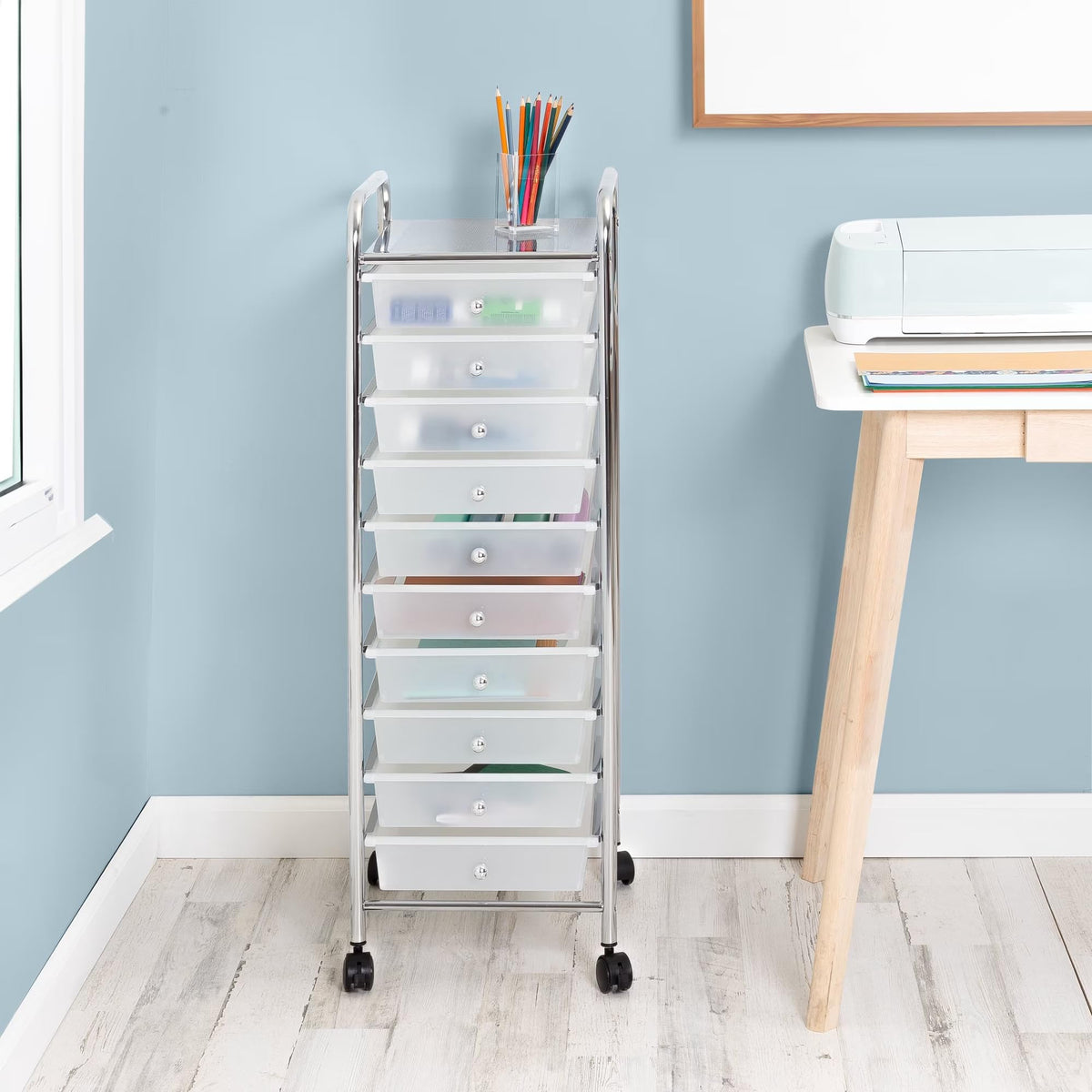 10 Drawer Rolling Craft Cart B575815