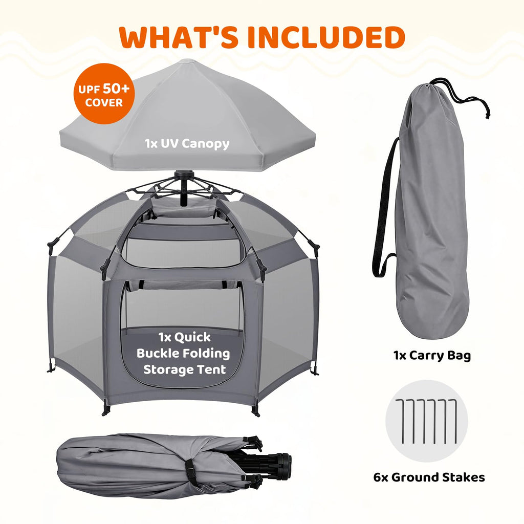 Portable Pop Up Playpen with Canopy O8402