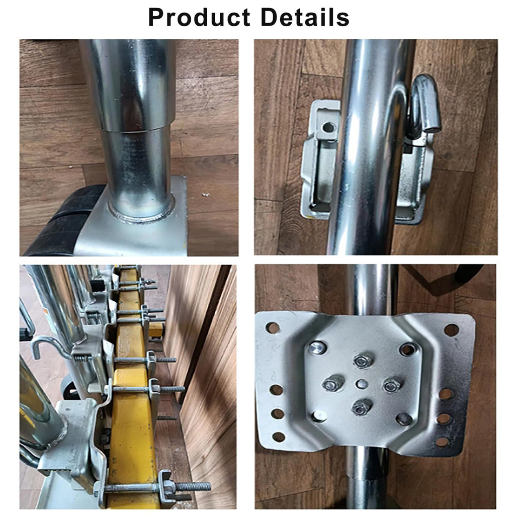 Heavy Duty Boat Trailer Jack with Dual Wheels, 2000lb Capacity, Side-Wind Crank, Swivel Design, Frosted Black Finish U95063