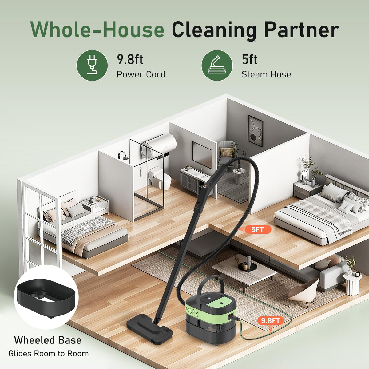 2500W Steam Mop Cleaner with 37 Accessories O7847