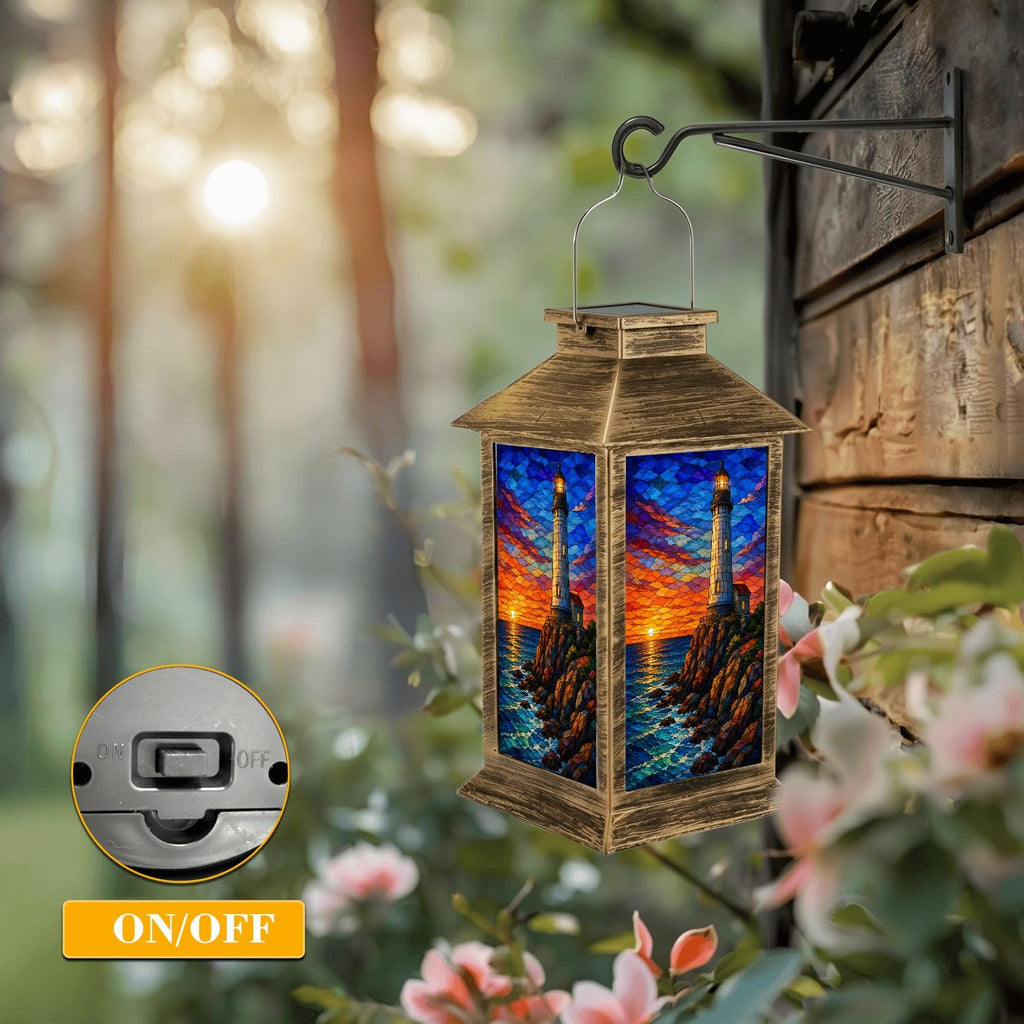 Waterproof Mosaic LED Solar Lantern V5538