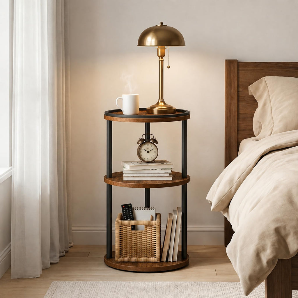 Small Round 3-Tier Side Table E197