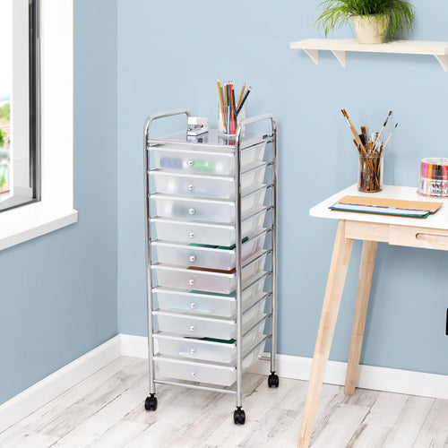 10 Drawer Rolling Craft Cart B575815