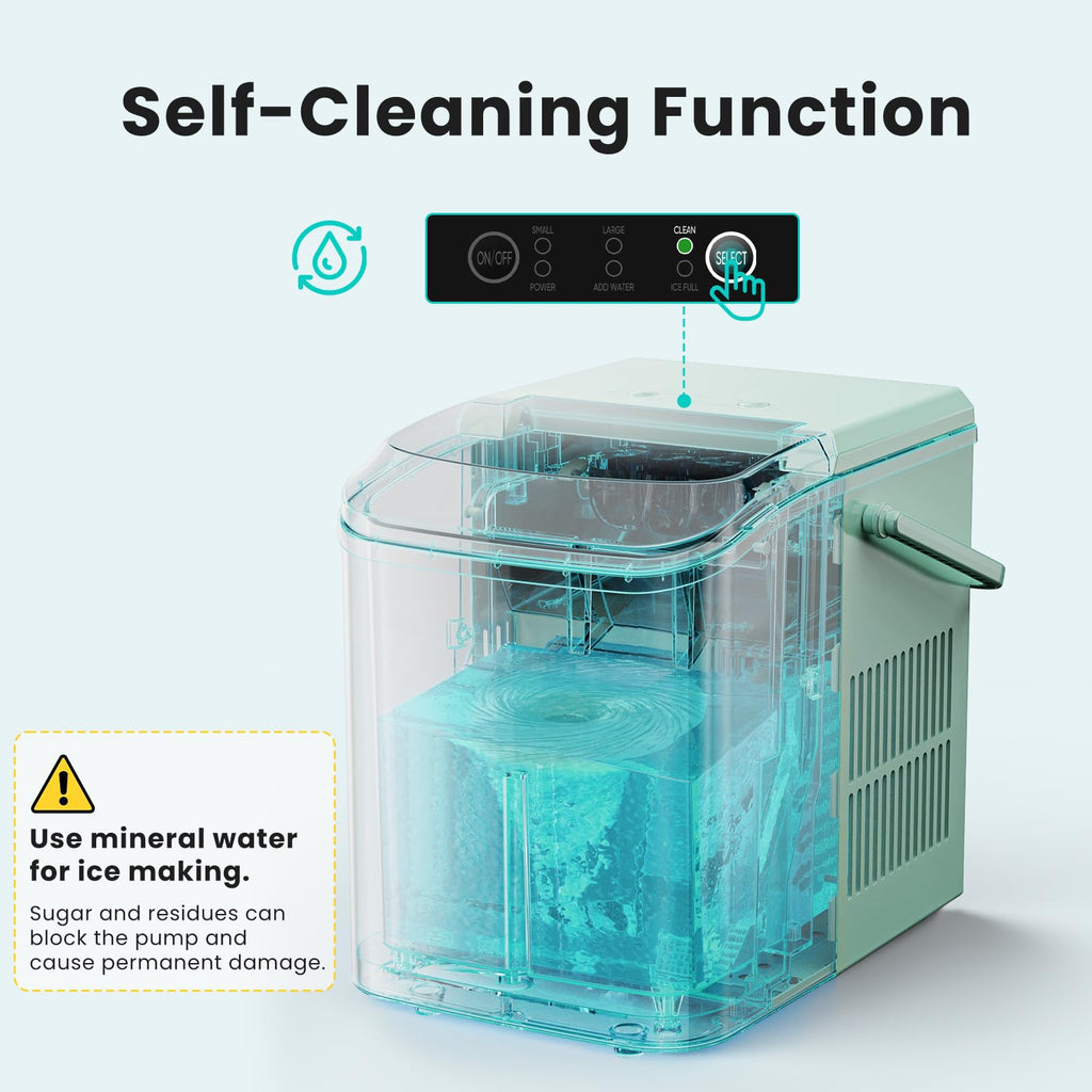 Portable Countertop Ice Maker with Basket & Scoop, 2 Cube Sizes M128694