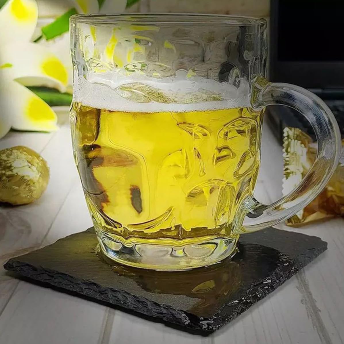 Natural Stone Coasters Set 12pcs with Non Slip Bottom N2301
