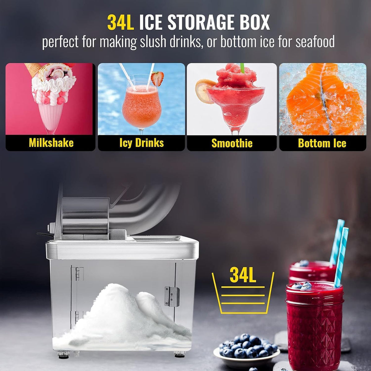 110V 300W Stainless Steel Electric Ice Crusher X86643