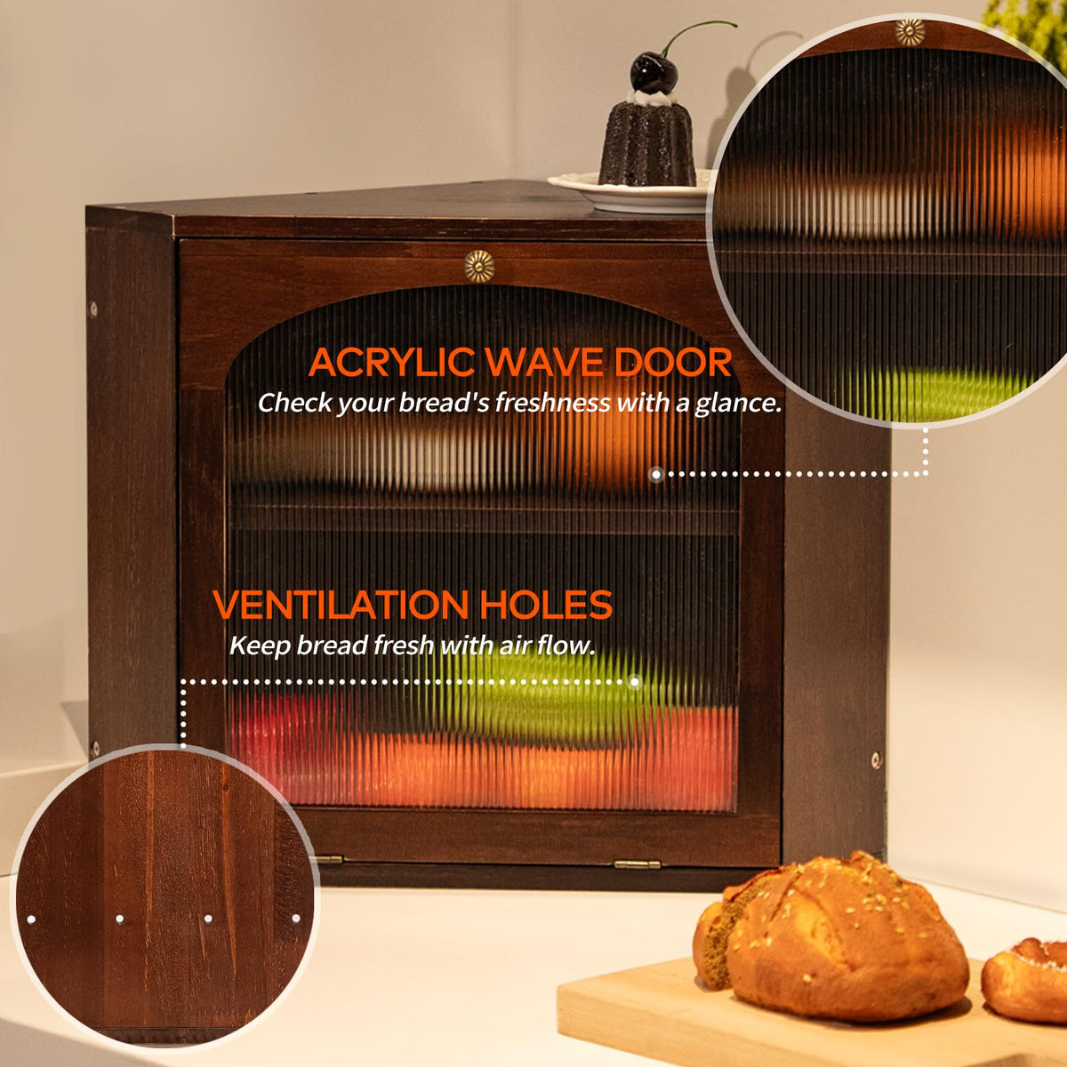 Wood Bread Box C469