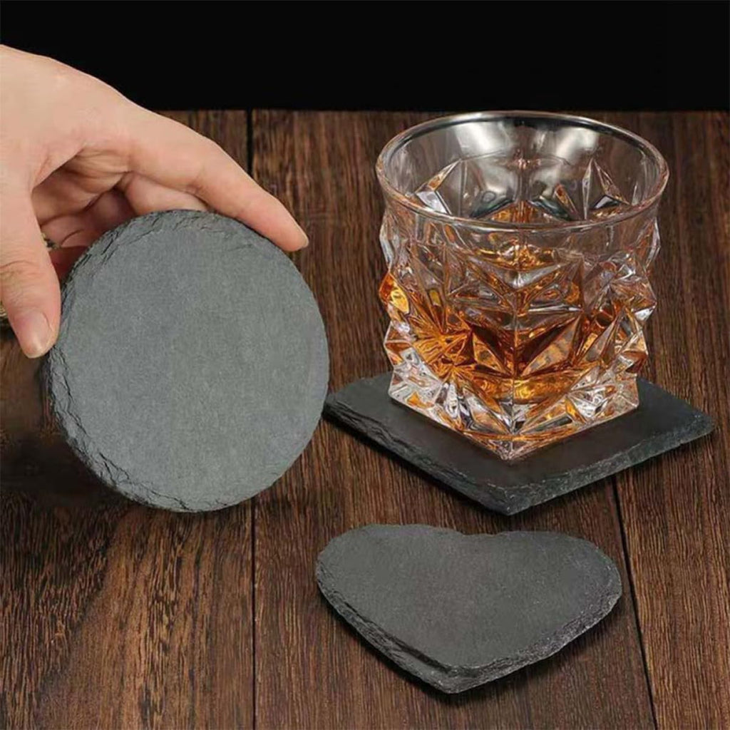 Natural Stone Coasters Set 12pcs with Non Slip Bottom N2301
