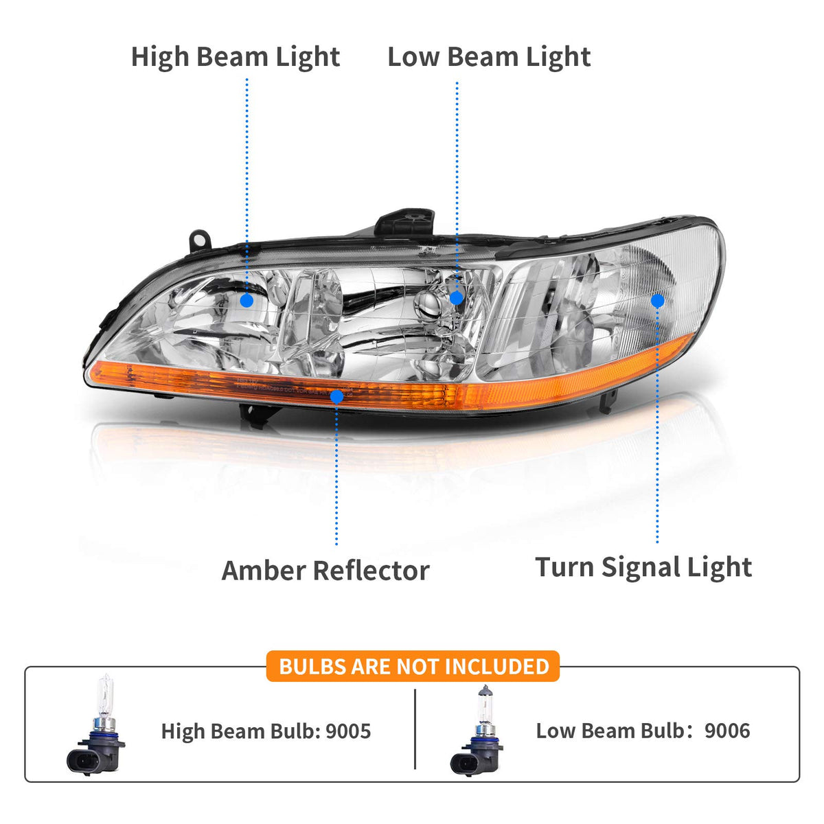 Headlight Assembly Chrome U750